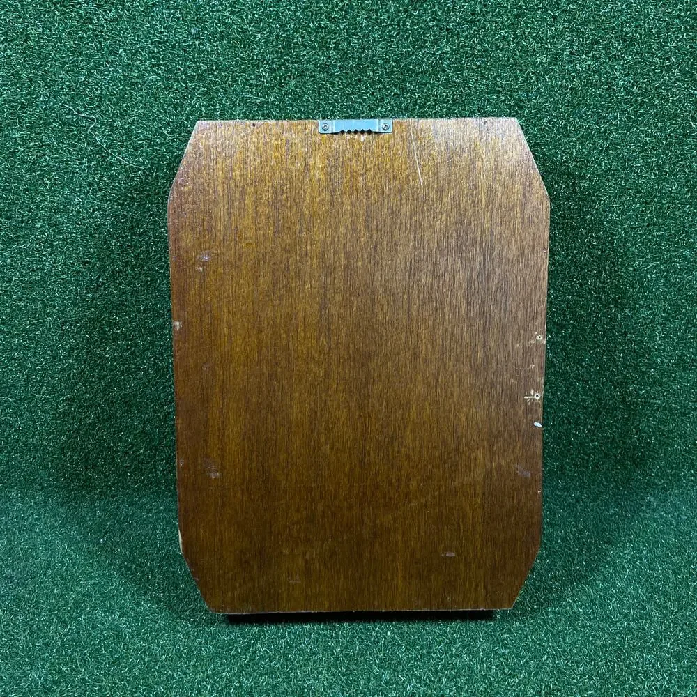 Vintage Octagon Wood Curio Wall Cabinet Shadowbox Display